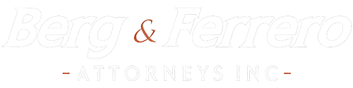 Berg & Ferrero Attorneys Inc. White Logo